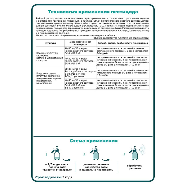 Удобрение органоминеральное Щелково Агрохим Биостим Универсал 25 мл 