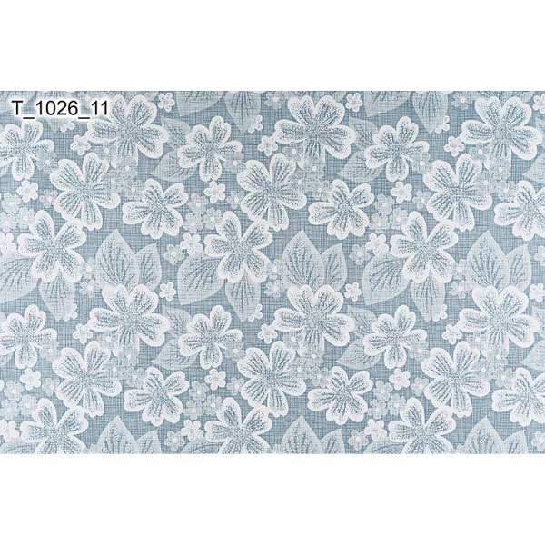 Клеенка тканая основа 125*25м ДУЭТ 1026/11 (гол, цветы) Тверь