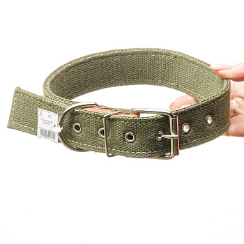 Ошейник брезентовый ширина 35 мм двойной 65 см