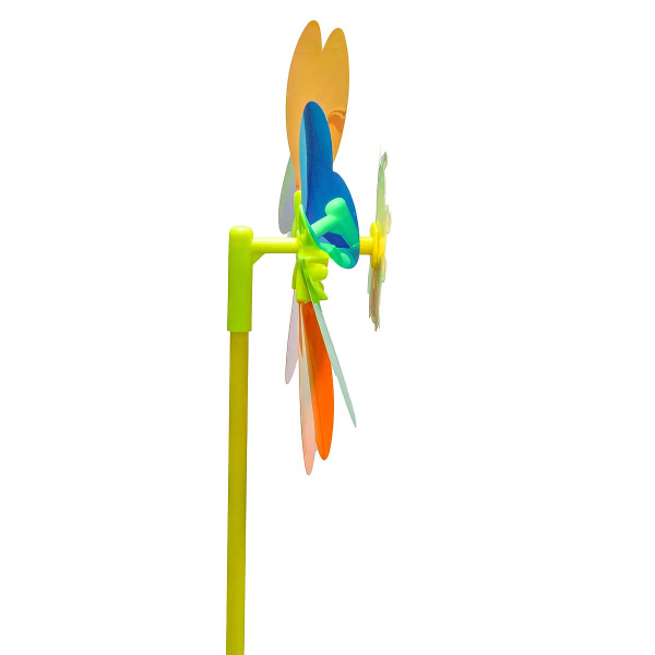 Ветряк D-19см Цветок перламутровый с бож.коровкой NA2668