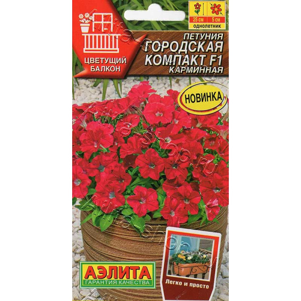 Петуния Городская компакт карминная Аэлита 