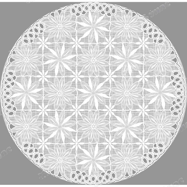 Салфетка 30*30 ажурная лейс круг перламутр LO-1005PU