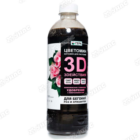 Удобрение 0,5л бегонии, розы 3D х10 
