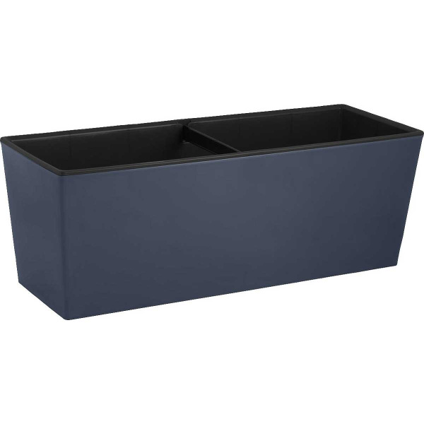 Балконный ящик ЛОНДОН 40 см со вставкой вулканический серый х6 