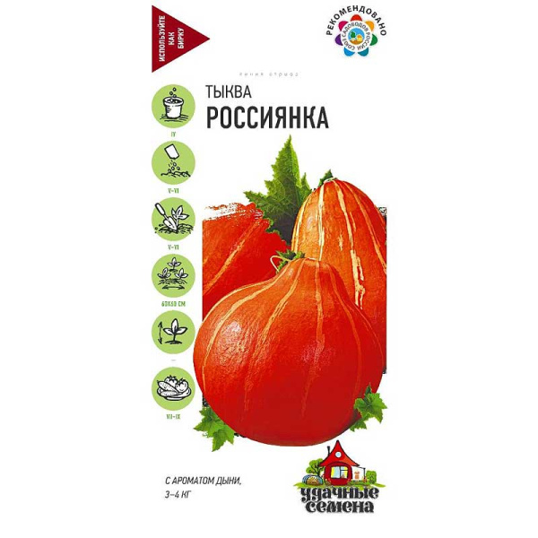 Тыква Россиянка Удачные Семена Гавриш Ц