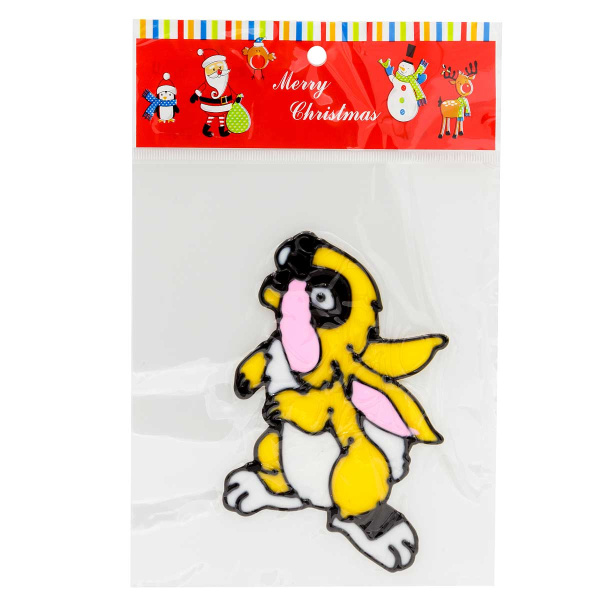 Наклейка на стекло А57 Зайка желтый