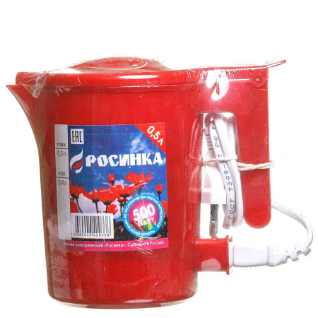 Эл. чайник ЭЧ 0,5/0,5-220 "РОСИНКА" 0,5л/0,5кВт (цвет Рубин) х10