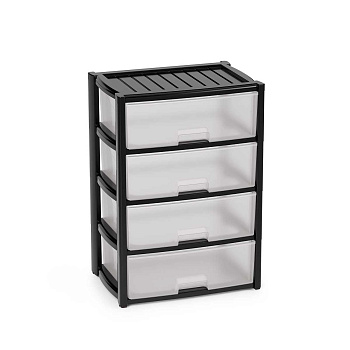 Комод 4х КОЛОРИТ широкий черный БШ8763