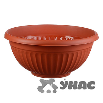 Кашпо-миска ЛИВИЯ 500мм 20л КОРИЧНЕВЫЙ М3195 х1 Кашпо-миска ЛИВИЯ 500мм 20л КОРИЧНЕВЫЙ М3195 х1