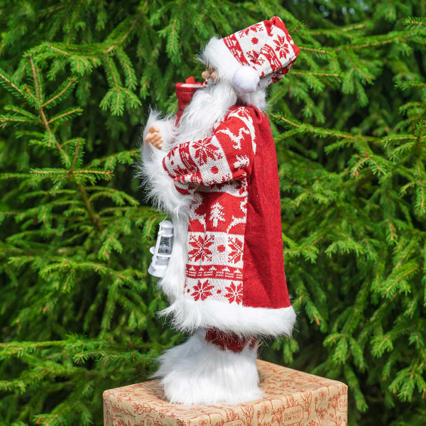 Фигура новогодняя LC252224 Дед Мороз 60 см в красной шубе (12)