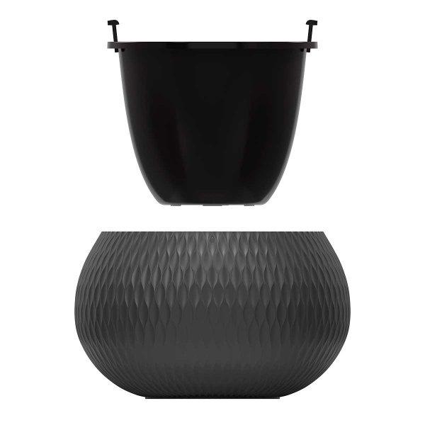 Кашпо "Жемчужина" 7л ГРАФИТ БШ8917 х2 