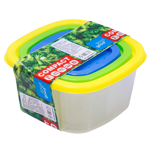 Набор контейнеров COMPACT 0,23+0,5+0,9л