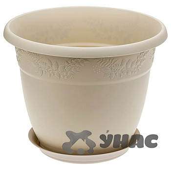 Кашпо РЯБИНА 190мм 2,3л с пост. Латте М3054 (32) 