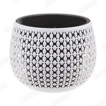 Кашпо ПИРУЛА D175 1,5л со вст. белый  М3100 х5 