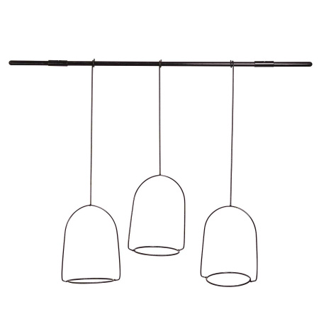 Подставка д/цветов "Фонарики 3" d=170мм настен. Черн г.Тверь