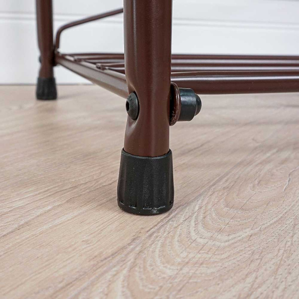 Подставка д/обуви Альфа22 коричневый (2-хпол.60с медн. ПДОа22К) 615*380*300 х1