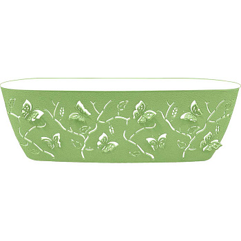 Горшок БАБОЧКИ со вст овал 7,3л зеленое яблоко х6 