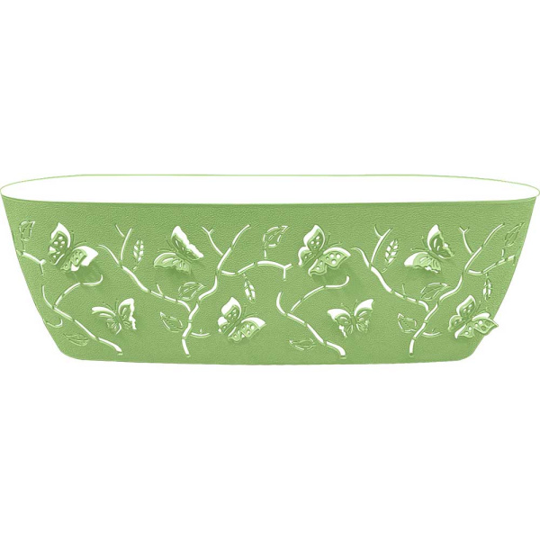 Горшок БАБОЧКИ со вст овал 7,3л зеленое яблоко х6 