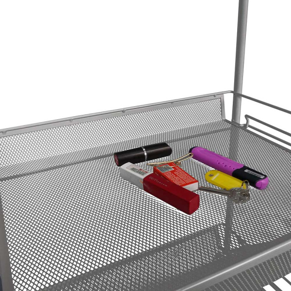 Этажерка 4-х пол. "Ладья 34КС" графит Э357Г 450х300х800