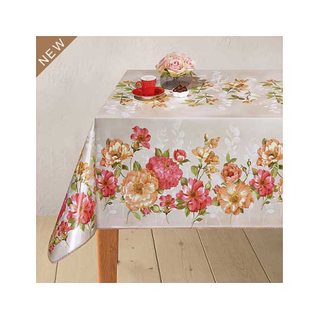Клеенка 140*20 ДЕКОРАМА 248А (цветы на бел.фоне) ТУРЦИЯ