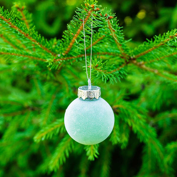 Набор елочных украшений DZ612085JY10 6 см12 шт Шары БАРХАТ