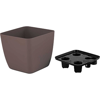 Горшок ВИЕННА 1,5л со встав квадрат горький шокол 