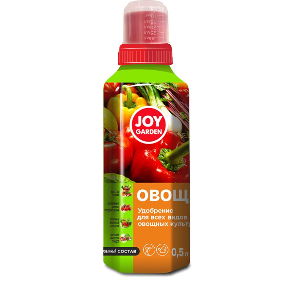 Удобрение жидкое 0,5л. ОВОЩИ JOY GARDEN х16 