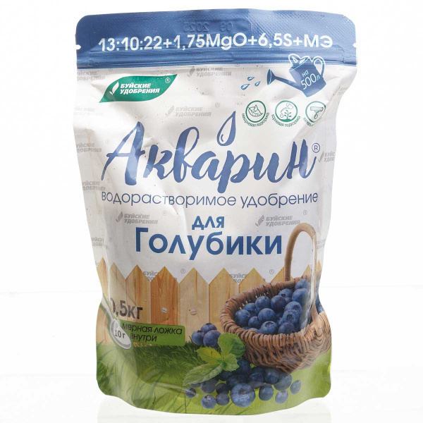 Акварин Для голубики 0,5кг (дой-пак) БХЗ х 12 