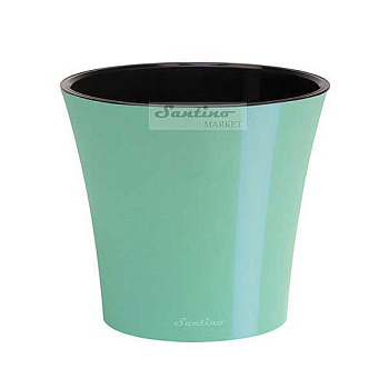 Кашпо АРТЕ 2л Мятный черный Сантино х30 