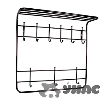 Вешалка 2-х ярус. 80см черный 730х220х580мм ВСП9Ч х1