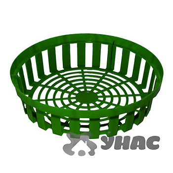 Корзинка для луковичных круглая черная 300х265х80мм КП  х25