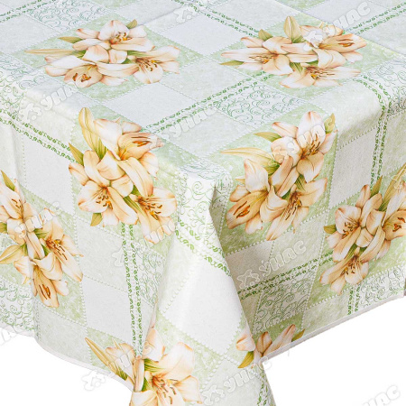 Скатерть Стиль с бейкой 135*180 408/19Лилии Зел Тверь