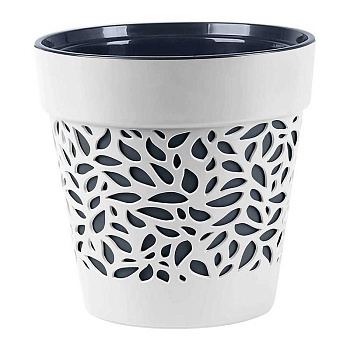 Кашпо Блоссом 8,3 л Белый/Антрацит КШ-0505 х6 