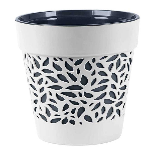 Кашпо Блоссом 8,3 л Белый/Антрацит КШ-0505 х6 