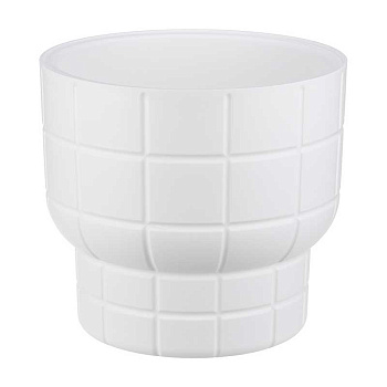 Кашпо КАРЕ D220мм 3,7л со вставкой белый М3258 х9 