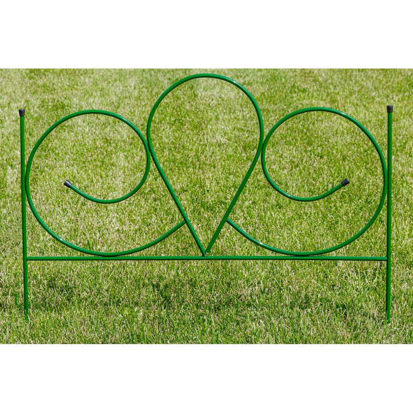 Заборчик декоративный металлический садовый №1 Изящный-мини 5 секций 0,59*0,48м (2 метра) САДОВИТА