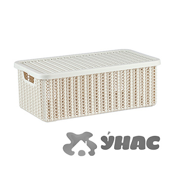 Коробка ВЯЗАНИЕ 6л с крышкой Чайная Роза М2370 (6)